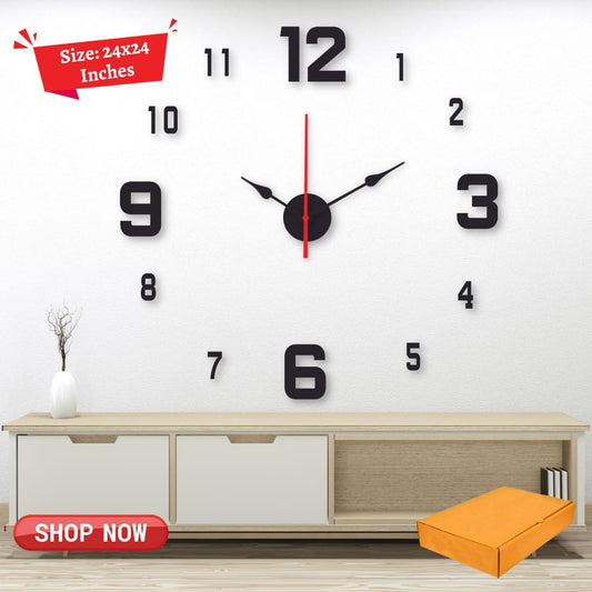 Acrylic Wall Clocks with 12 inches needles